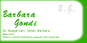 barbara gondi business card